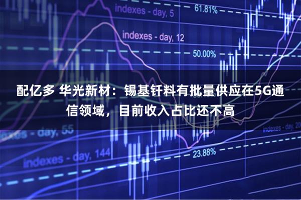 配亿多 华光新材：锡基钎料有批量供应在5G通信领域，目前收入占比还不高
