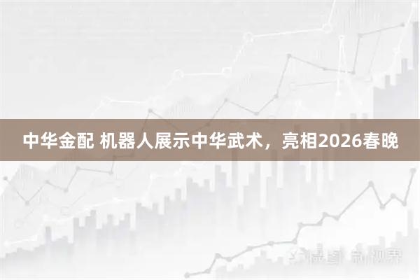 中华金配 机器人展示中华武术，亮相2026春晚