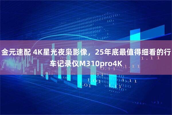 金元速配 4K星光夜枭影像，25年底最值得细看的行车记录仪M310pro4K